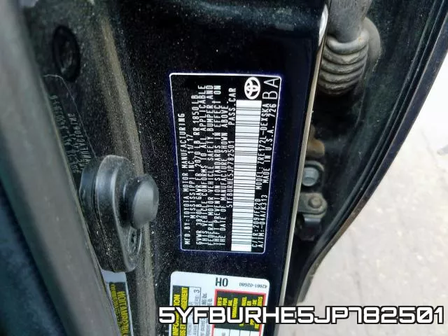 5YFBURHE5JP782501 фото 2