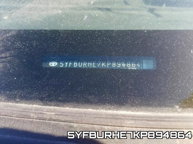 5YFBURHE7KP894864 фото 2