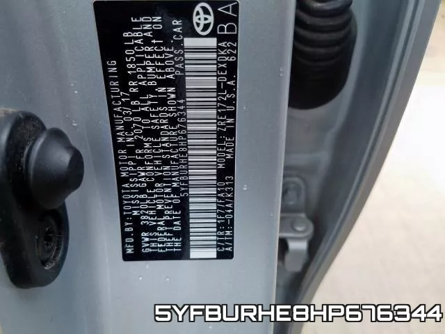 5YFBURHE8HP676344 фото 2
