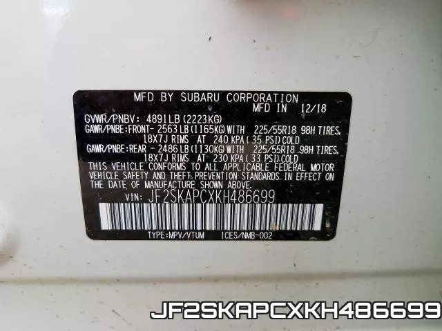 JF2SKAPCXKH486699 фото 2