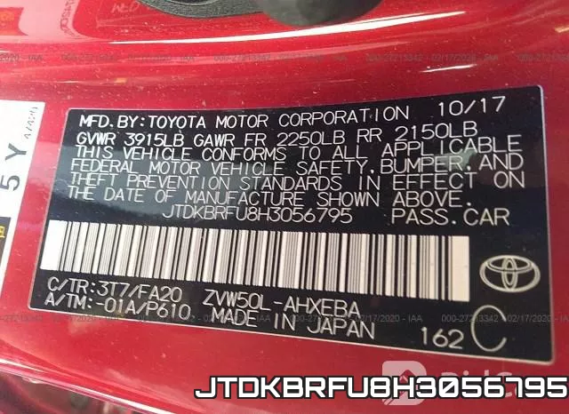 JTDKBRFU8H3056795 фото 10