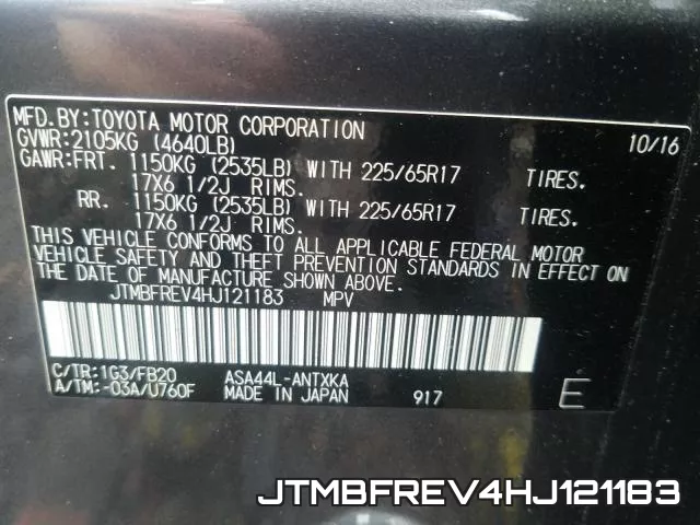JTMBFREV4HJ121183 фото 2