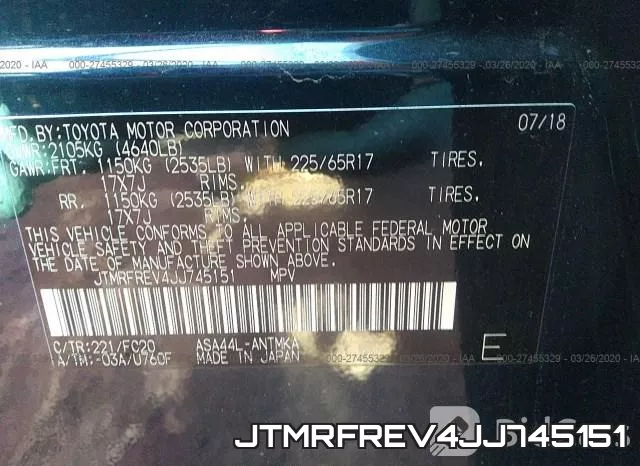JTMRFREV4JJ745151 фото 10