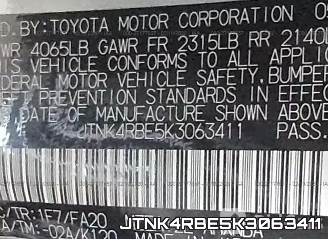 JTNK4RBE5K3063411 фото 10