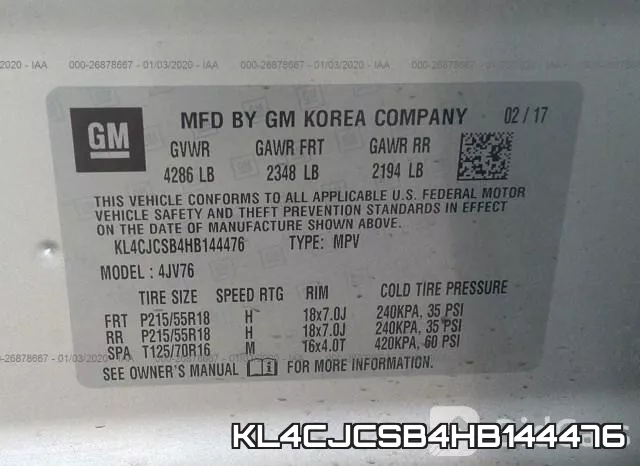 KL4CJCSB4HB144476 фото 10