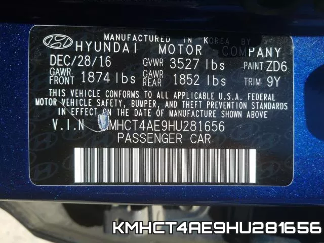 KMHCT4AE9HU281656 фото 2