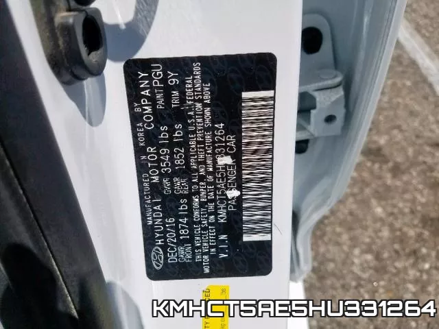 KMHCT5AE5HU331264 фото 2