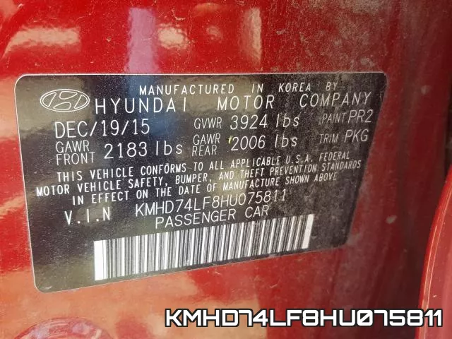 KMHD74LF8HU075811 фото 2