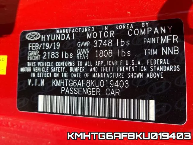 KMHTG6AF8KU019403 фото 2