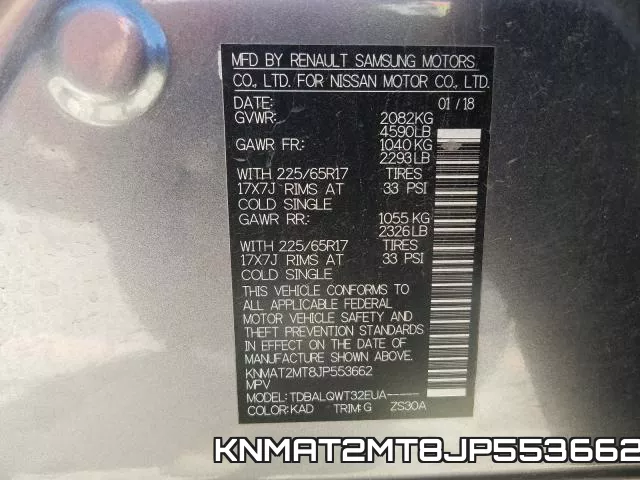 KNMAT2MT8JP553662 фото 2