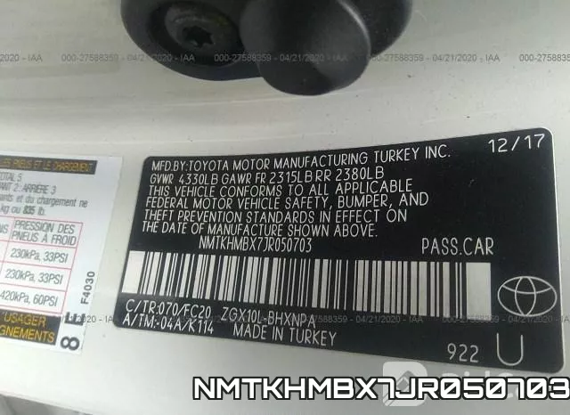 NMTKHMBX7JR050703 фото 10