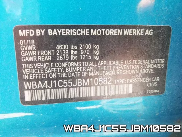 WBA4J1C55JBM10582 фото 2