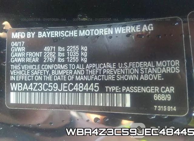 WBA4Z3C59JEC48445 фото 10