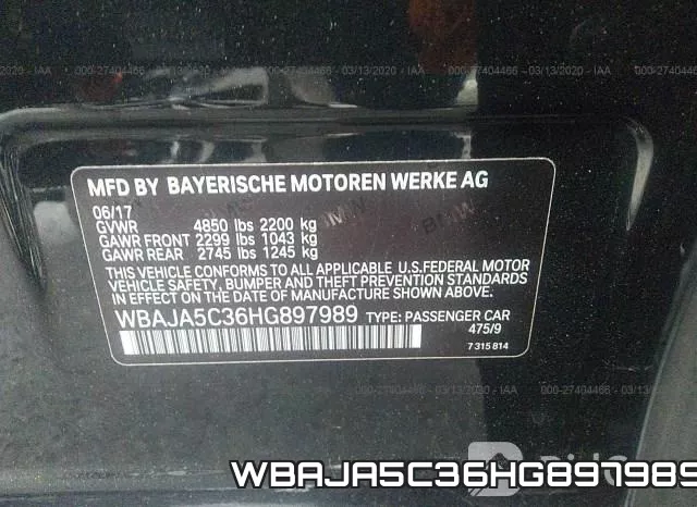 WBAJA5C36HG897989 фото 10