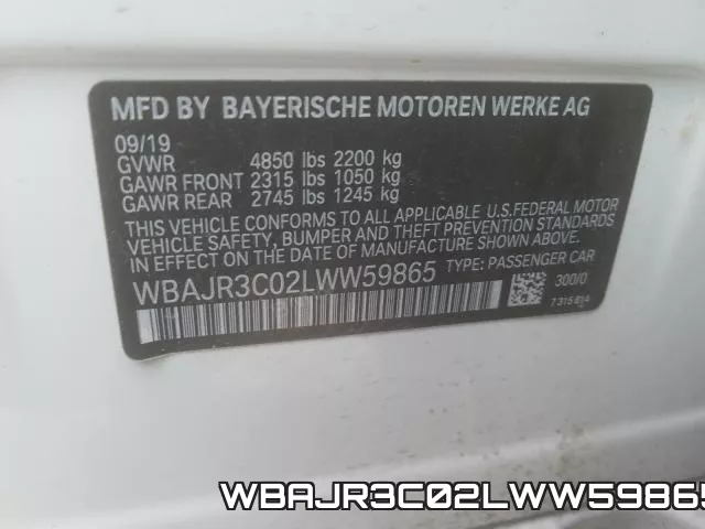 WBAJR3C02LWW59865 фото 2