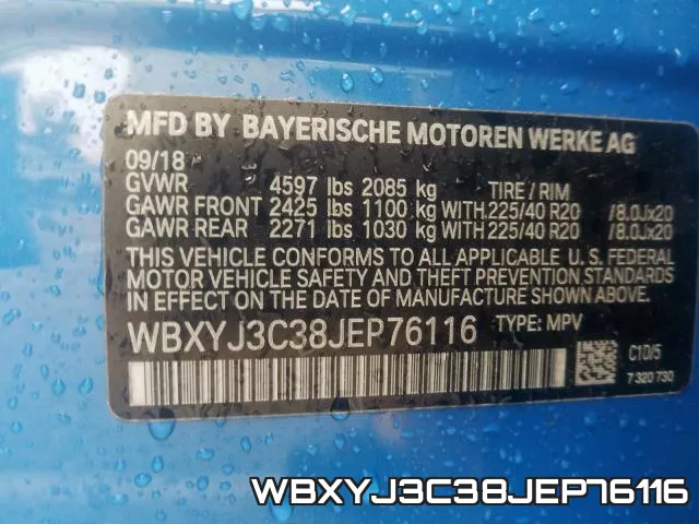 WBXYJ3C38JEP76116 фото 2