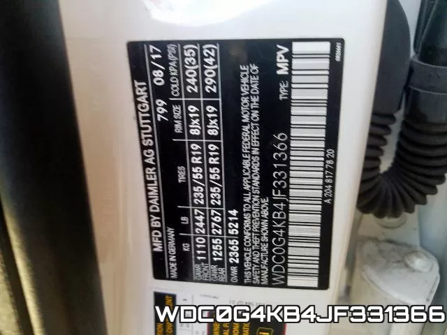WDC0G4KB4JF331366 фото 2