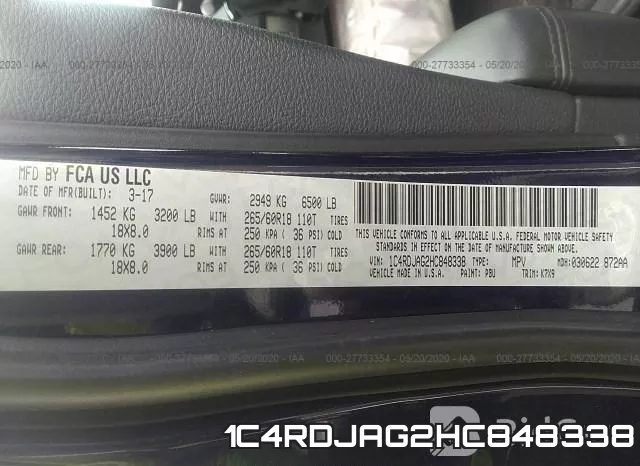 1C4RDJAG2HC848338 фото 10