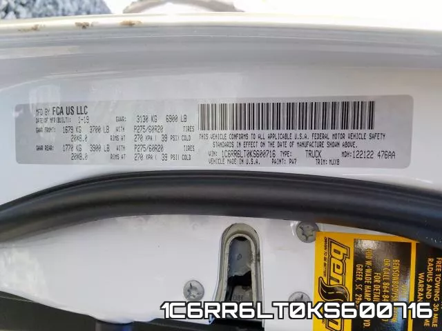 1C6RR6LT0KS600716 фото 2