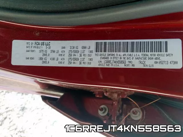 1C6RREJT4KN558563 фото 2