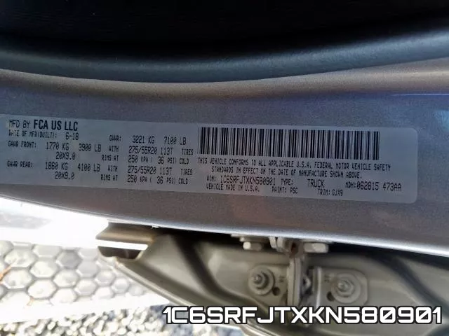 1C6SRFJTXKN580901 фото 2