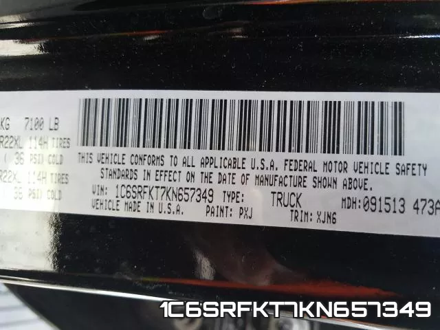1C6SRFKT7KN657349 фото 2
