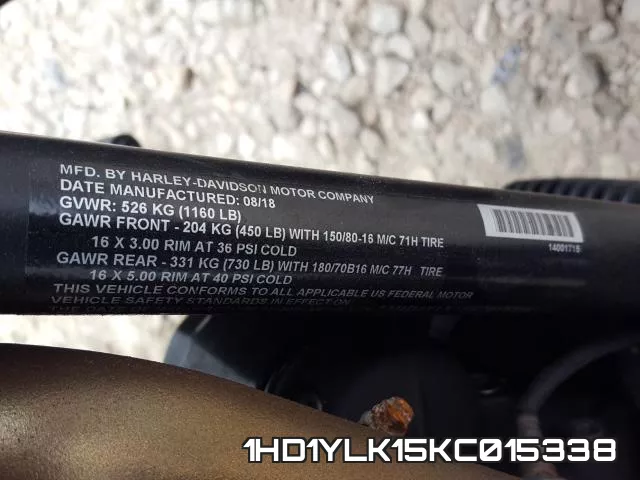 1HD1YLK15KC015338 фото 2