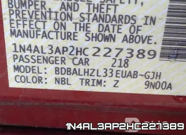 1N4AL3AP2HC227389 фото 10