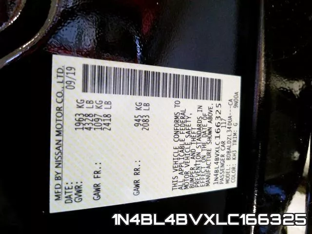 1N4BL4BVXLC166325 фото 2