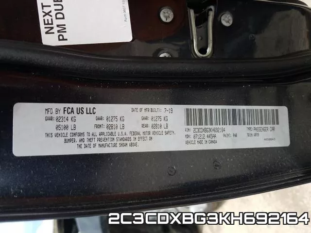 2C3CDXBG3KH692164 фото 2