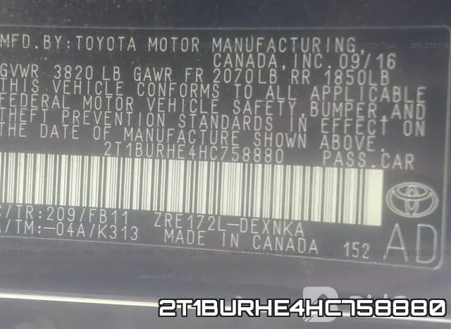2T1BURHE4HC758880 фото 10