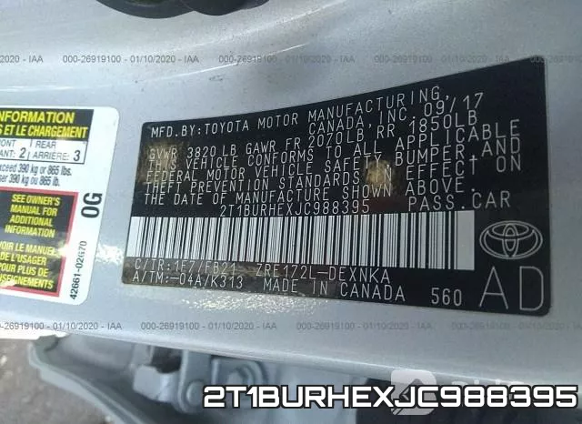 2T1BURHEXJC988395 фото 10