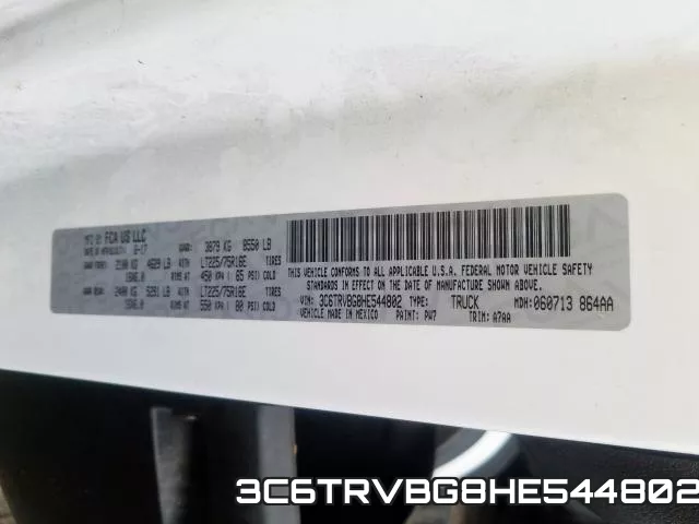 3C6TRVBG8HE544802 фото 2