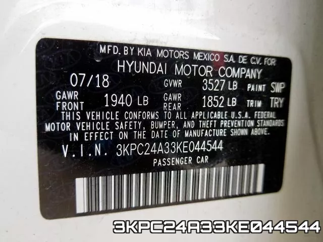 3KPC24A33KE044544 фото 2