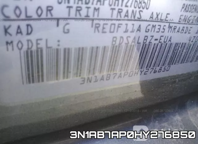 3N1AB7AP0HY276850 фото 10
