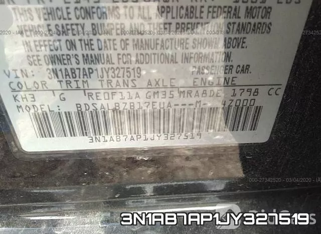 3N1AB7AP1JY327519 фото 10