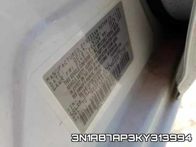 3N1AB7AP3KY313994 фото 2