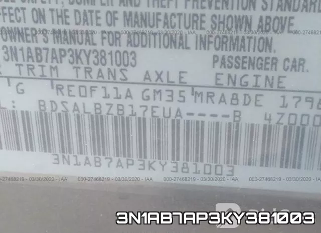 3N1AB7AP3KY381003 фото 9