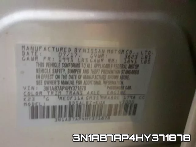 3N1AB7AP4HY371878 фото 2
