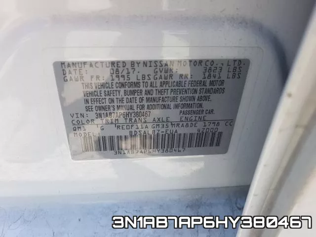 3N1AB7AP6HY380467 фото 2