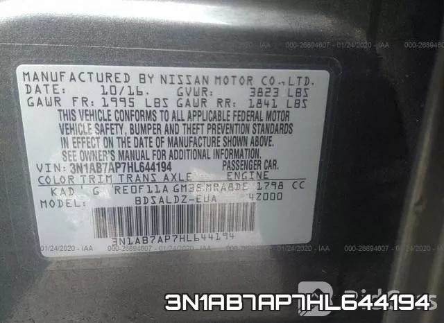 3N1AB7AP7HL644194 фото 10