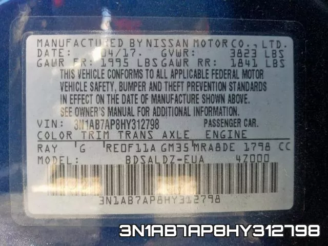 3N1AB7AP8HY312798 фото 2