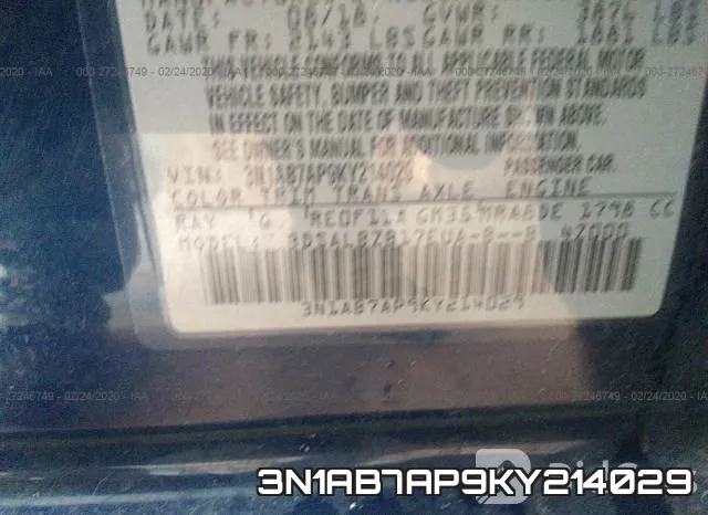 3N1AB7AP9KY214029 фото 10