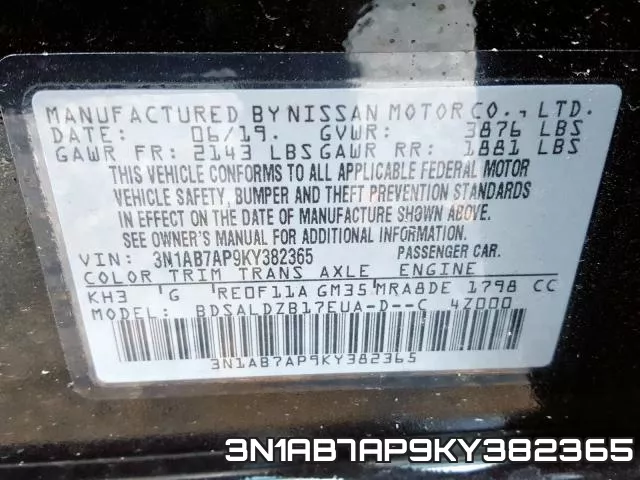 3N1AB7AP9KY382365 фото 2