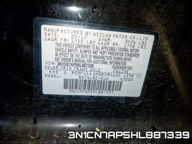 3N1CN7AP5HL887339 фото 2
