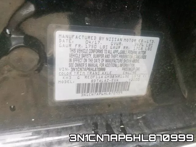 3N1CN7AP6HL870999 фото 2