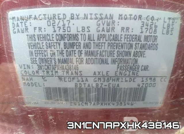 3N1CN7APXHK438146 фото 10