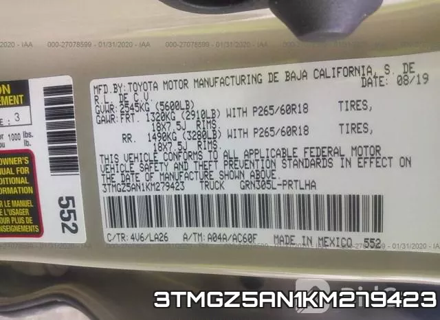 3TMGZ5AN1KM279423 фото 10