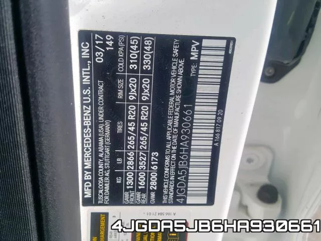 4JGDA5JB6HA930661 фото 2