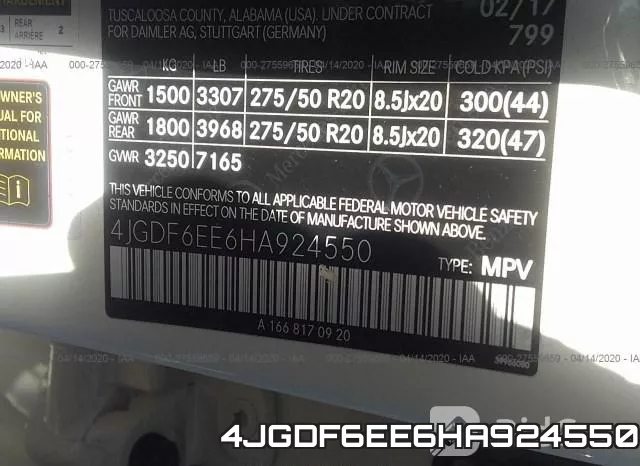 4JGDF6EE6HA924550 фото 10